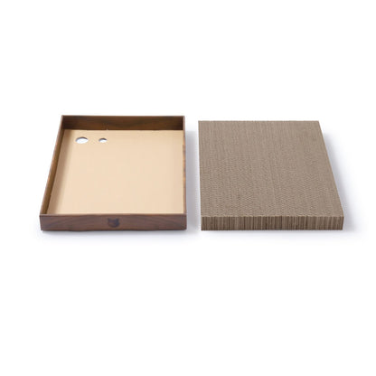 Premium High-density Cat Scratcher Wide (Dark Cherry)