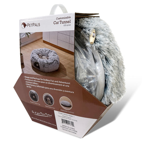 PetPals Cat Tunnel, Premium Tunnel for Large Cat, 2-in-1 Cat Tunnel, Fluffy Cat Tunnel with Cat Bed & Toys