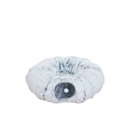 PetPals Cat Tunnel, Premium Tunnel for Large Cat, 2-in-1 Cat Tunnel, Fluffy Cat Tunnel with Cat Bed & Toys