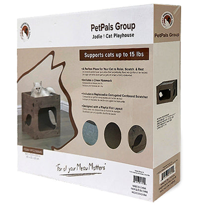 PetPals Contemporary Minimalist Design Cat House, Matches Your Home Decor - Jodie, Medium
