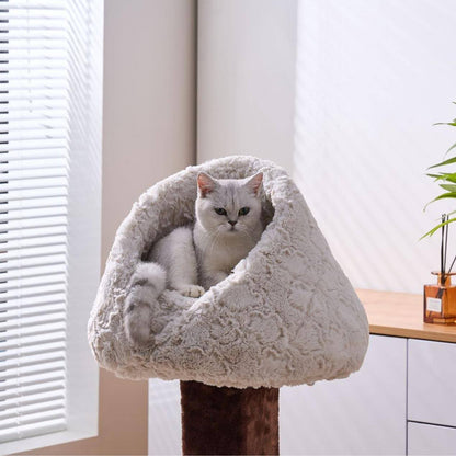 PetPals Anxiety Calming Cat Bed, Installed into Cat Tree, Multi-Purpose & Washable Kitten Bed - Rose Cradle