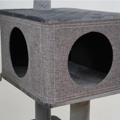 Catry Yara 5 Level Large Cat Tree With Linen Condo