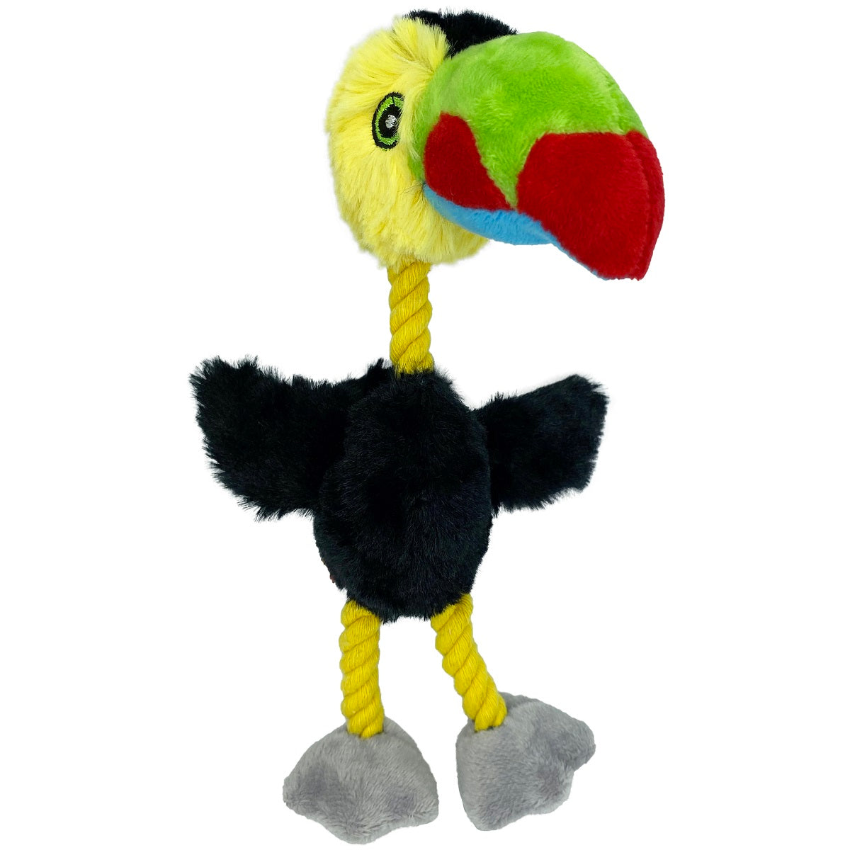 Multipet Mini Bird Brain Plush Dog Toy Assorted Animals 8"