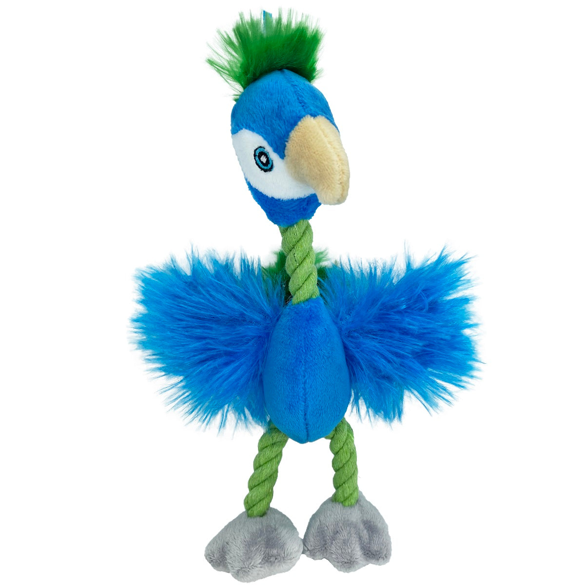 Multipet Mini Bird Brain Plush Dog Toy Assorted Animals 8"
