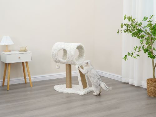 PetPals Minimalistic Fished Shaped Cat Perch - 28"H, 2 Level, Medium, Space Needle