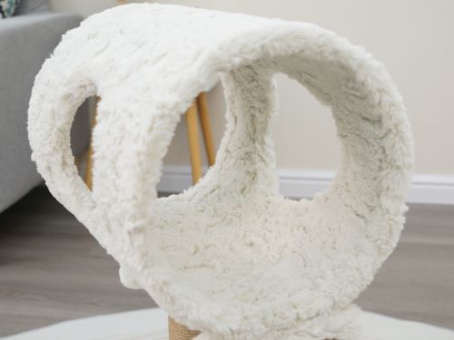 PetPals Minimalistic Fished Shaped Cat Perch - 28"H, 2 Level, Medium, Space Needle
