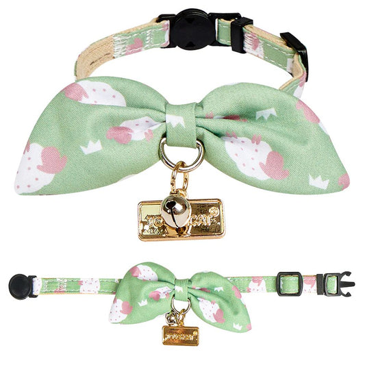 Touchcat  Shepherd Patterned Designer Cat Collar - Green