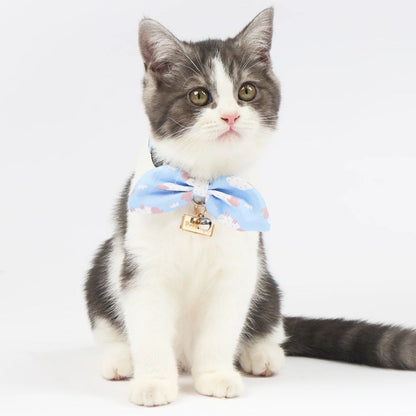 Touchcat  Shepherd Patterned Designer Cat Collar - Baby Blue
