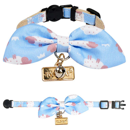 Touchcat  Shepherd Patterned Designer Cat Collar - Baby Blue