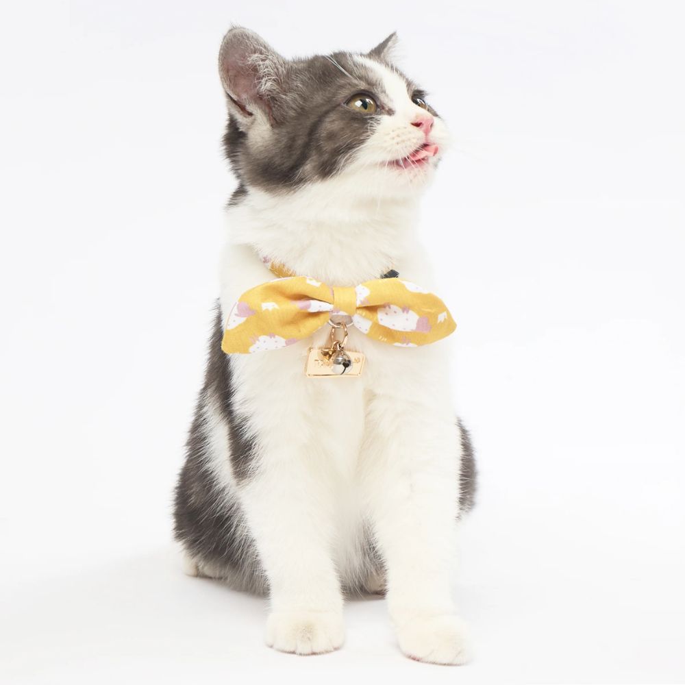 Touchcat  Shepherd Patterned Designer Cat Collar - Yellow