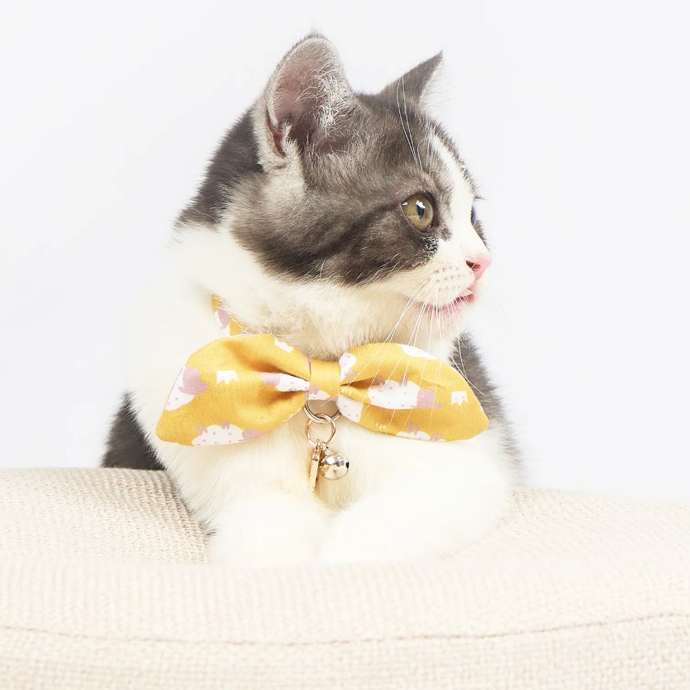 Touchcat  Shepherd Patterned Designer Cat Collar - Yellow
