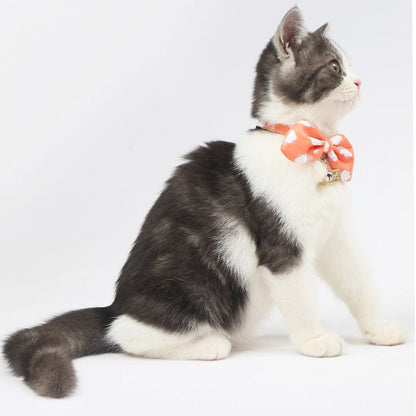 Touchcat  Shepherd Patterned Designer Cat Collar - Sunkist Orange