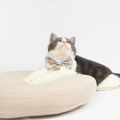 Touchcat  Floral Patterned Designer Cat Collar - Pink