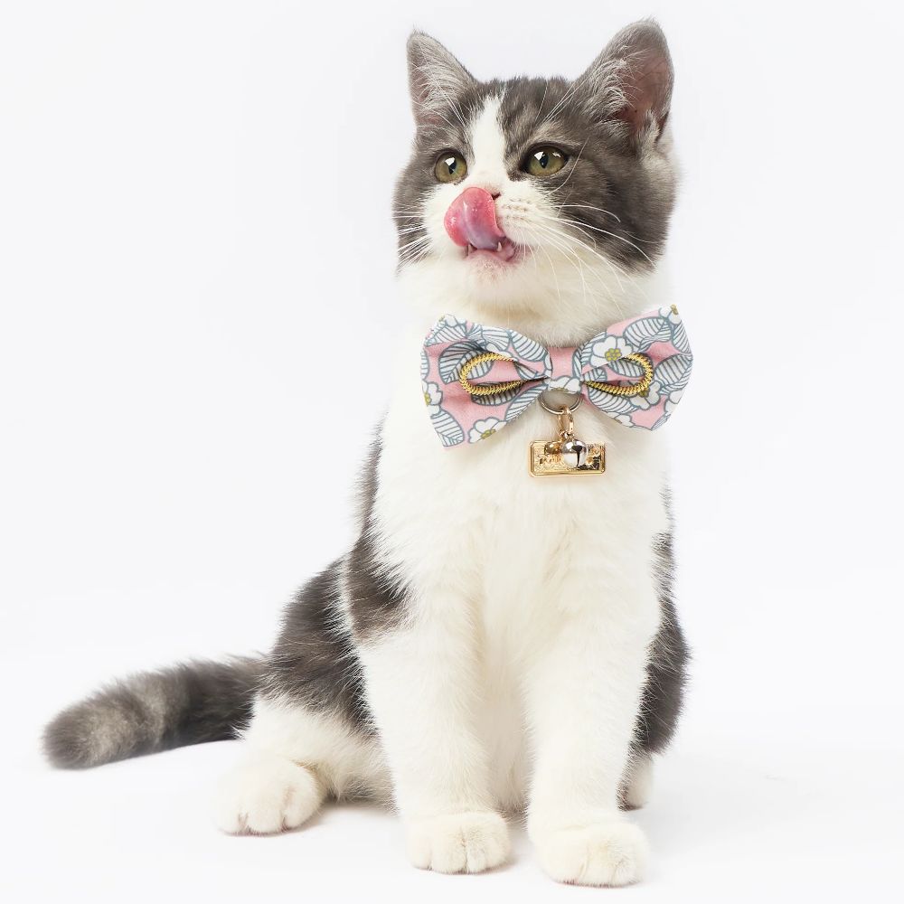 Touchcat  Floral Patterned Designer Cat Collar - Pink