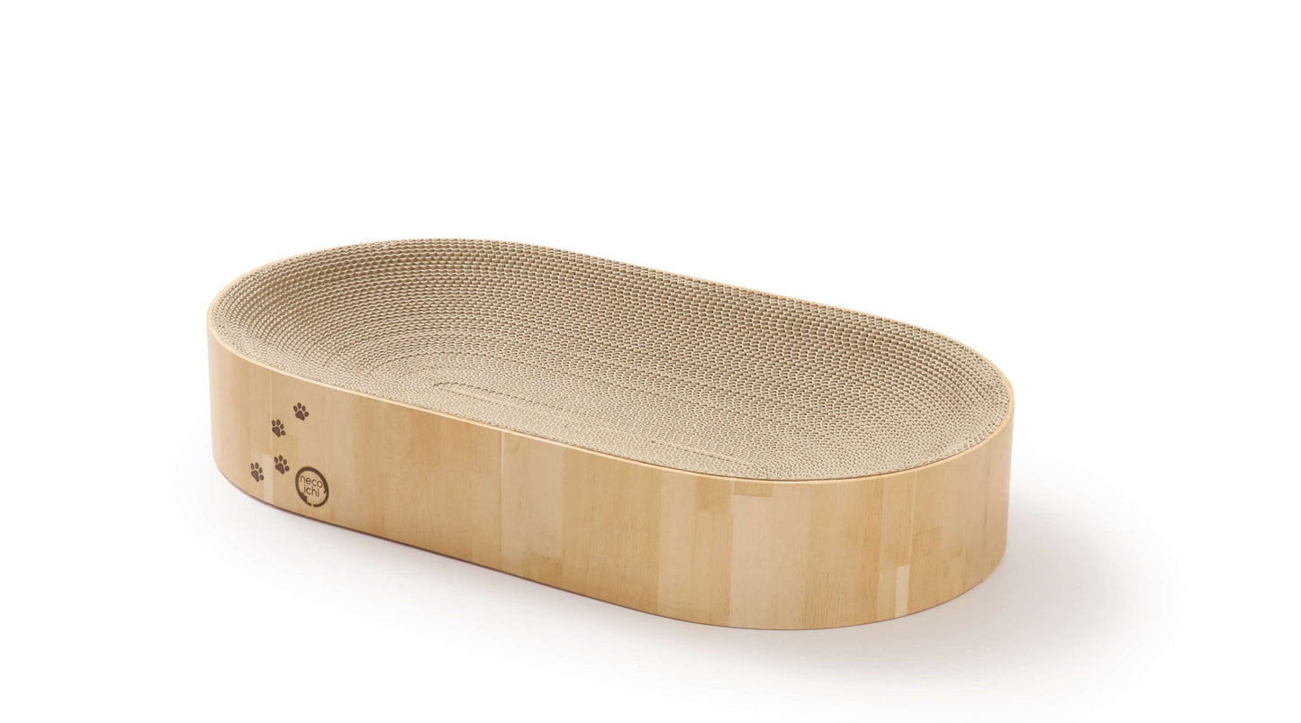Cozy Cat Scratcher Bowl Capsule (Oak)