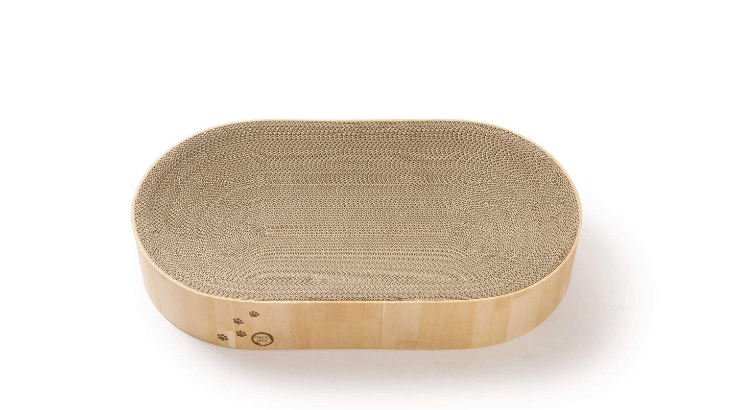 Cozy Cat Scratcher Bowl Capsule (Oak)
