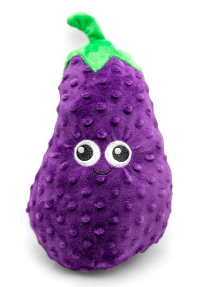 ThoozyPet Eggplant Plush Dog Toy 10"