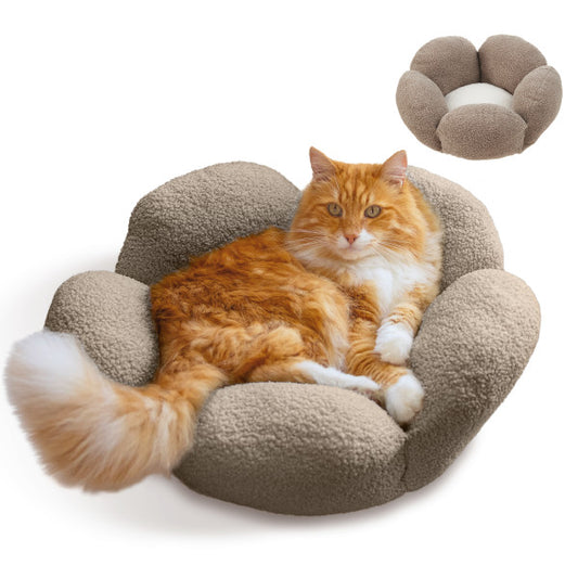 Purrfect Petals Cat Bed Tan 21