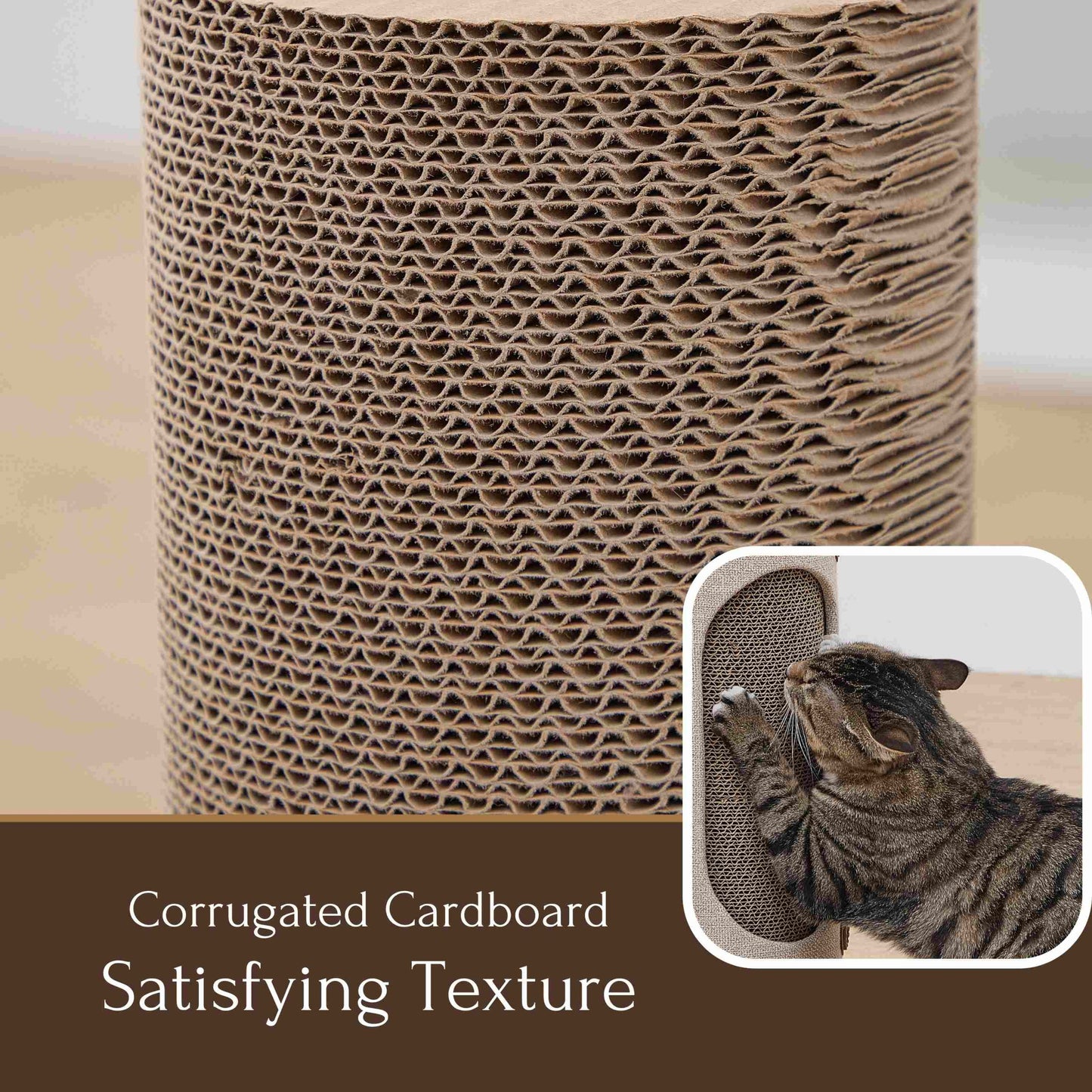 PetPals 6.5" Tall Cardboard Scratcher Set - Cardboard Scratcher 2-pack