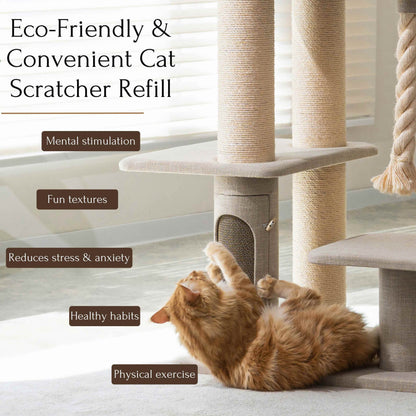 PetPals 6.5" Tall Cardboard Scratcher Set - Cardboard Scratcher 2-pack