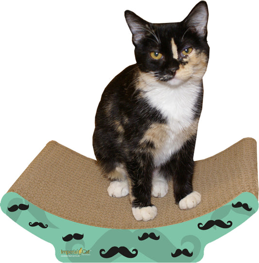 Scratch 'n Shapes Mustache Cozy Curl Cat Scratcher