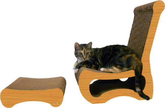 Scratch 'n Shapes Easy Chair & Ottoman Combo