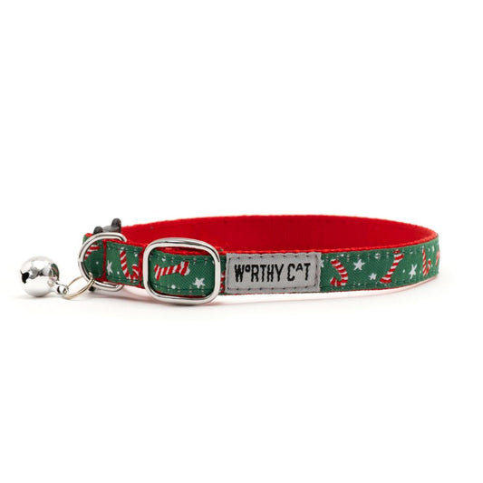 Candy Cane Cat Collar