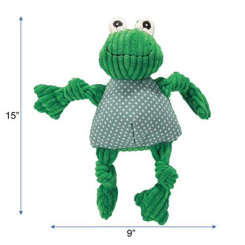 Fergie Frog Knottie Plush Dog Toy