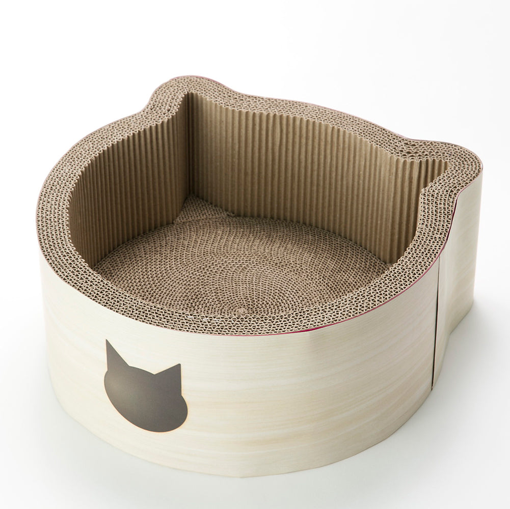 Cat-headed Scratcher Bed (Birch) - Medium