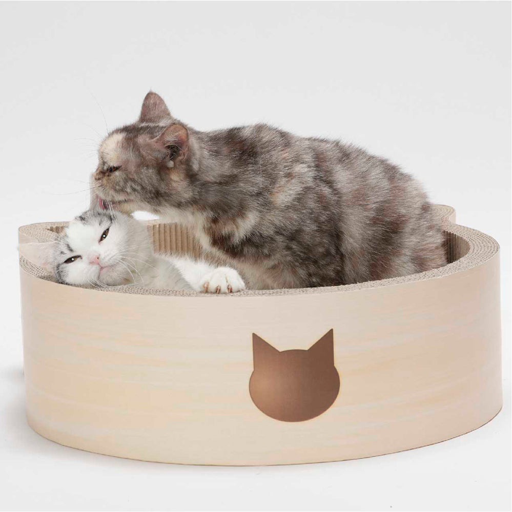 Cat-headed Scratcher Bed (Birch) - Large