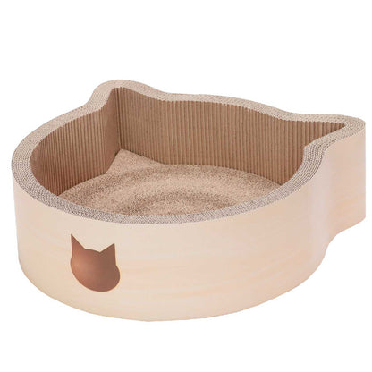 Cat-headed Scratcher Bed (Birch) - Large