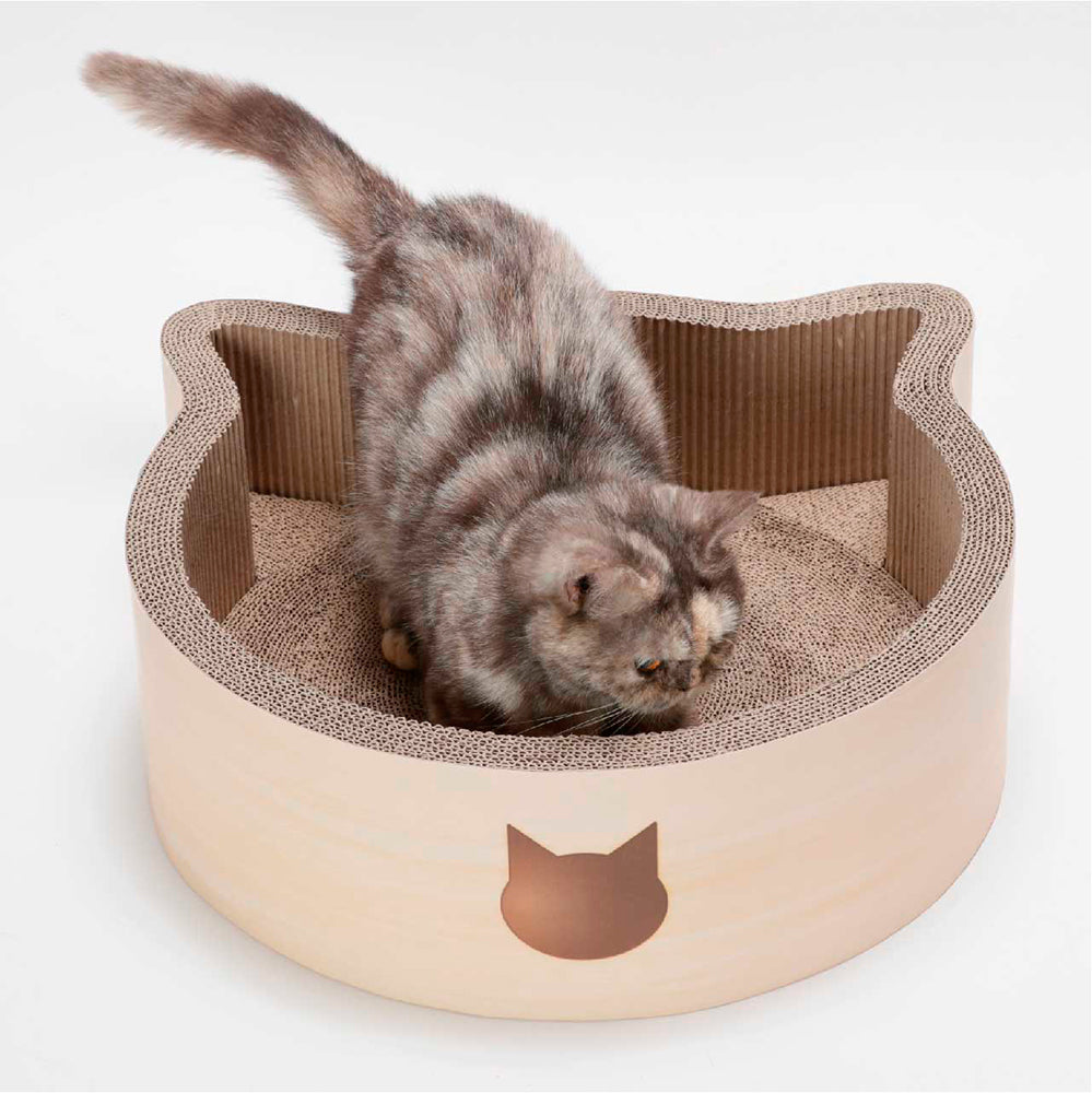 Cat-headed Scratcher Bed (Birch) - Large