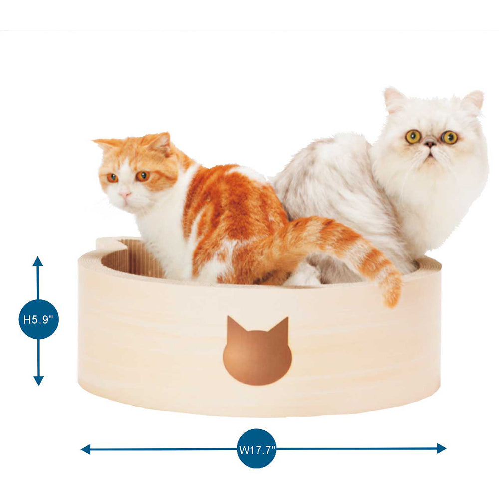 Cat-headed Scratcher Bed (Birch) - Large