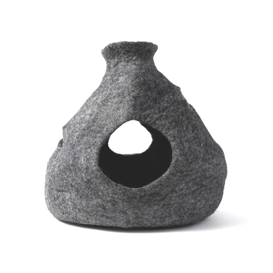 Wool Pet Cave, Purr-a-Boo, Grey