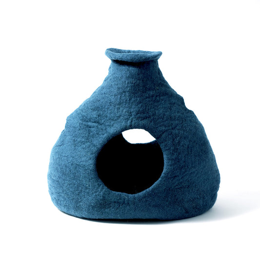 Wool Pet Cave, Purr-a-Boo, Teal