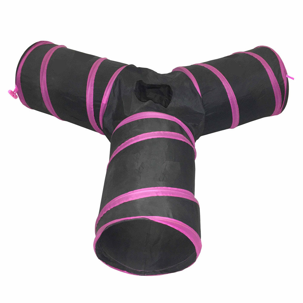 3-Way Kitting-Go-Seek Interactive Cat Tunnel