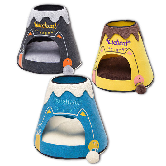 Designer Triangular Pet Bed House With Toy