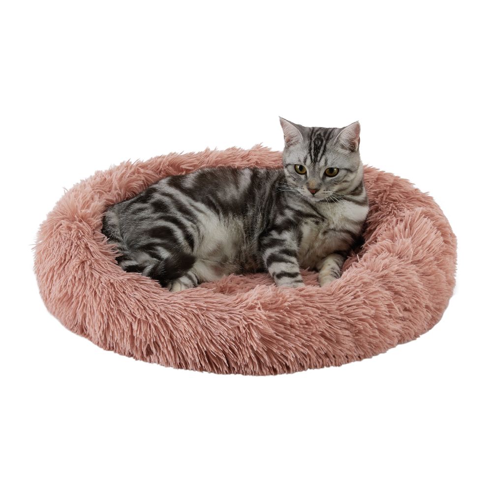 Calming Oval Cat Bed, Dusty Rose, 21X19