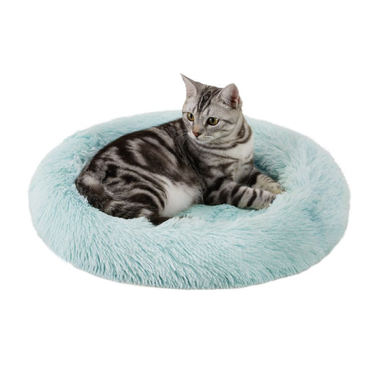 Calming Oval Cat Bed, Baby Blue, 21X19