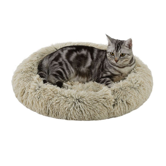 Calming Oval Cat Bed, Taupe, 21X19
