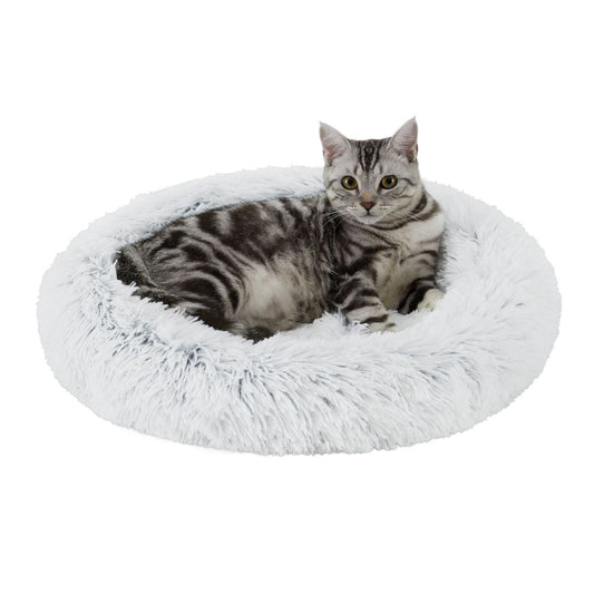 Calming Oval Cat Bed, Frost, 21X19